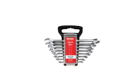 JUEGO LLAVES COMBINADAS RONIX 8 PIEZAS SOPORTE PLASTICO