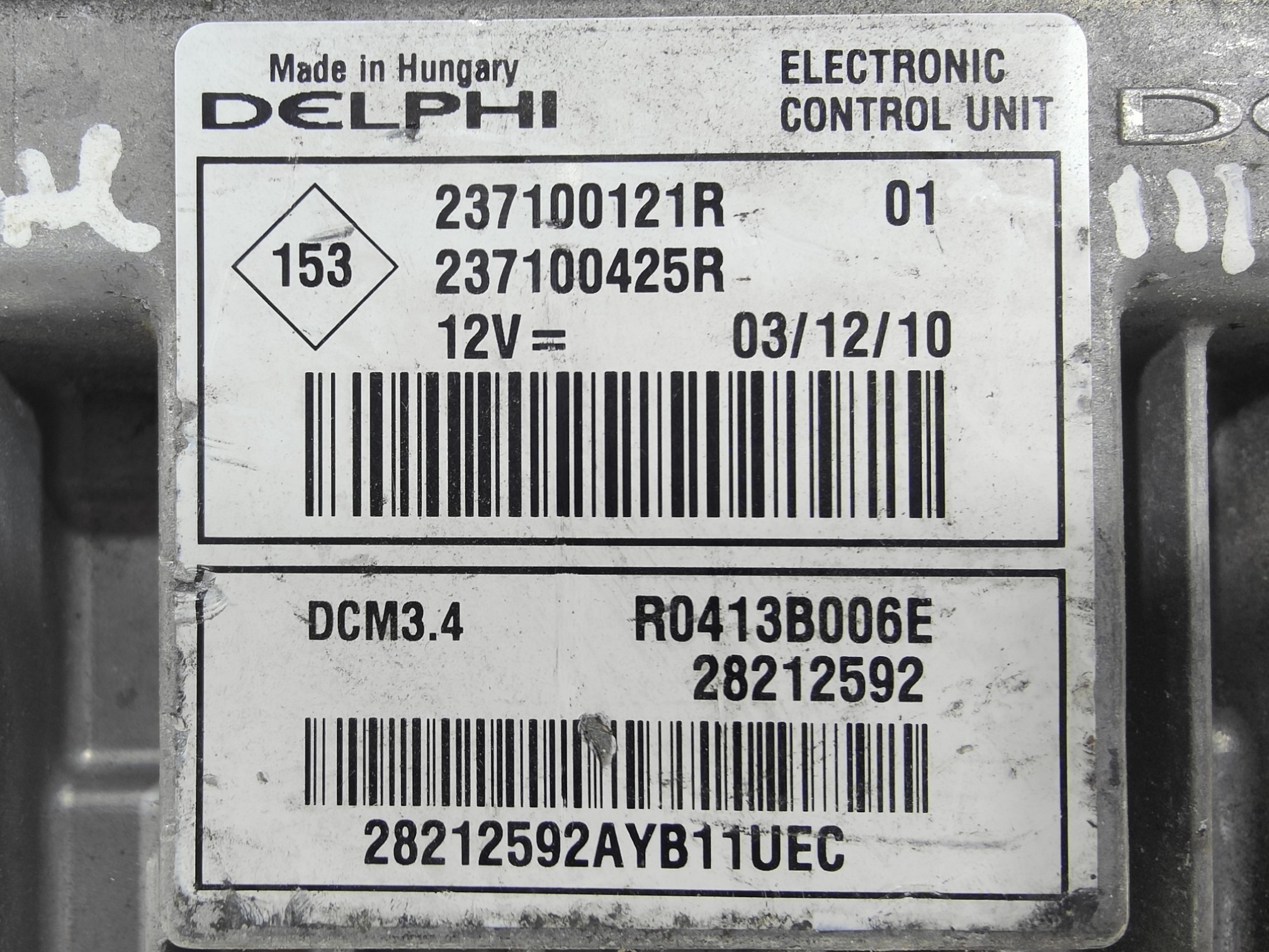 ECU de motor Renault MEGANE III 1.5 DCI , Ref: 8291-K3B10