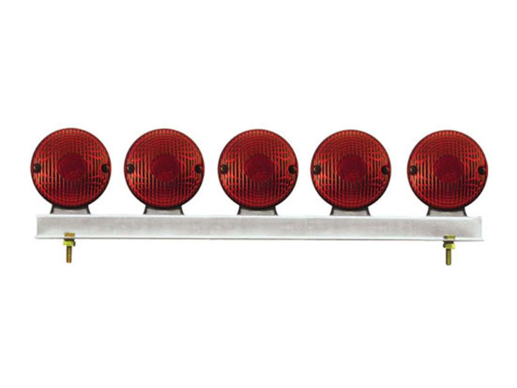 Barra de luces auxiliar para techo con 5 faros rojos
