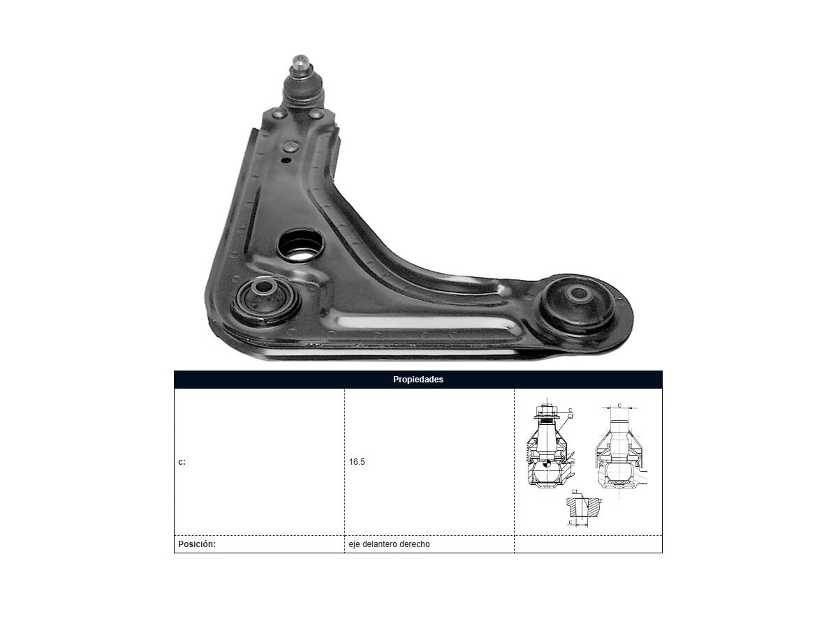 Parilla De Suspension Delantera Ford Ka 96-07 Der