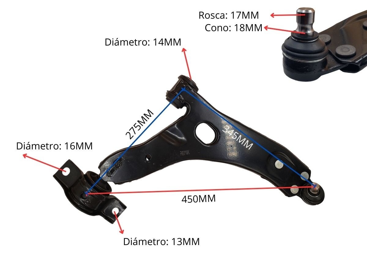 Parilla De Suspension Delantera Ford Focus 98-05 Izq