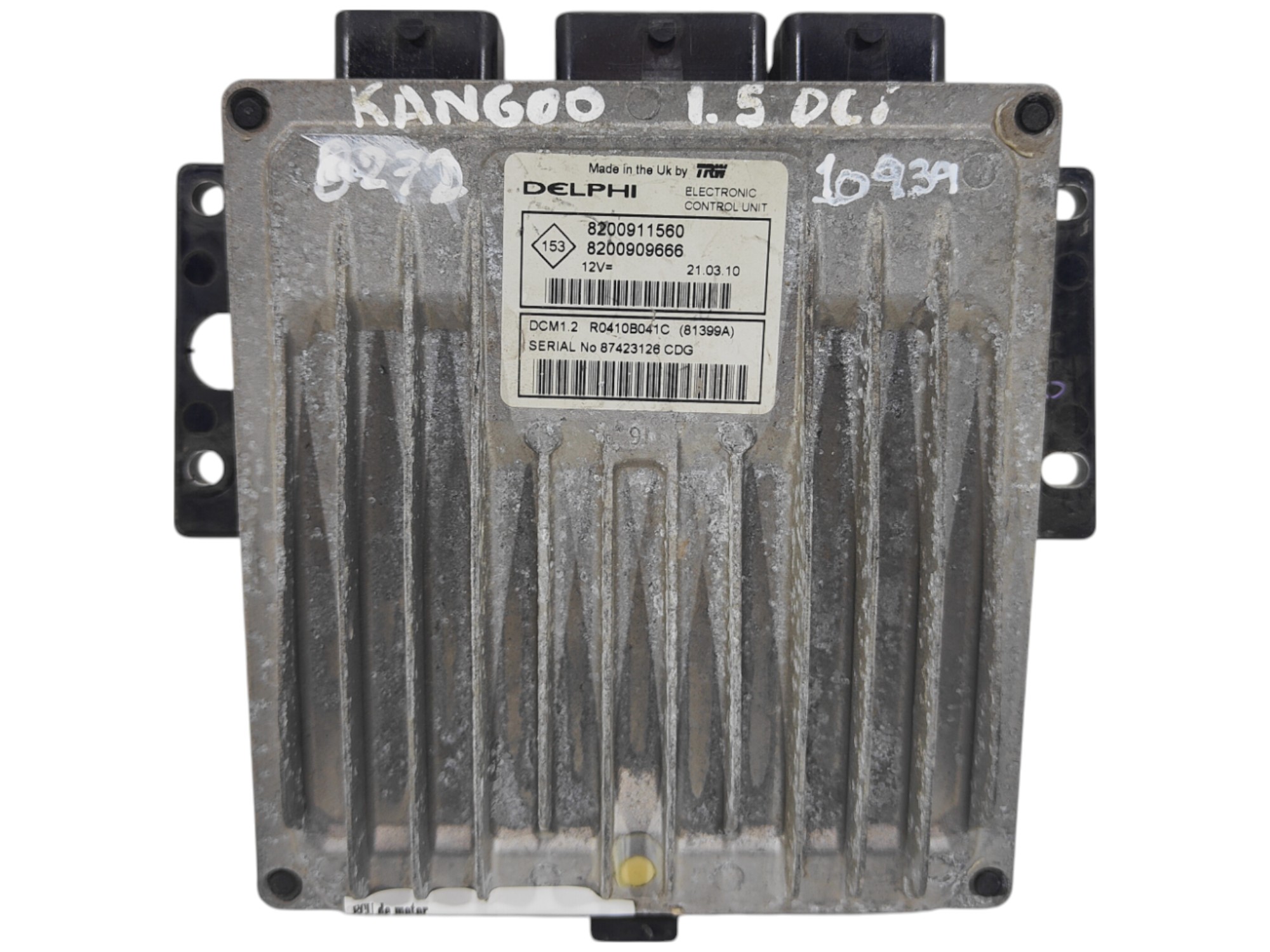 ECU de motor Renault KANGOO 1.5 DCI , Ref: 10939-K3B8
