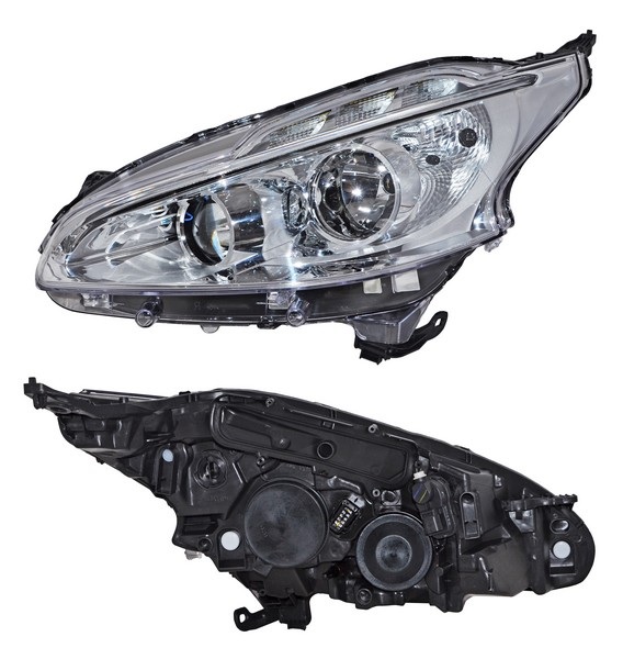 SEMIOPTICA PEUGEOT 208 IZQUIERDA CON LED ALTERNATIVA [TYC]