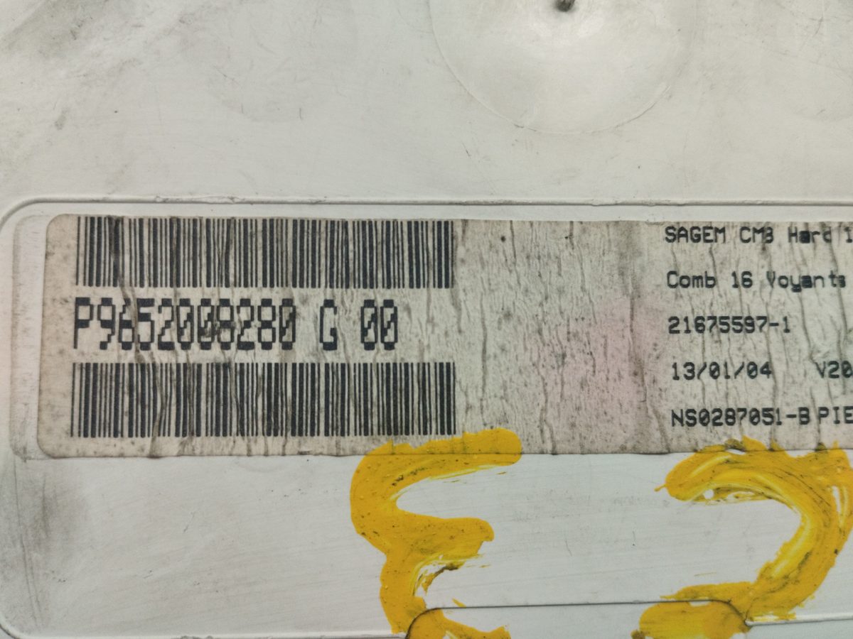Tablero de Instrumentos Citroën C3 1995-2010 1.1 X 1.1L 44kW P9652008280G00