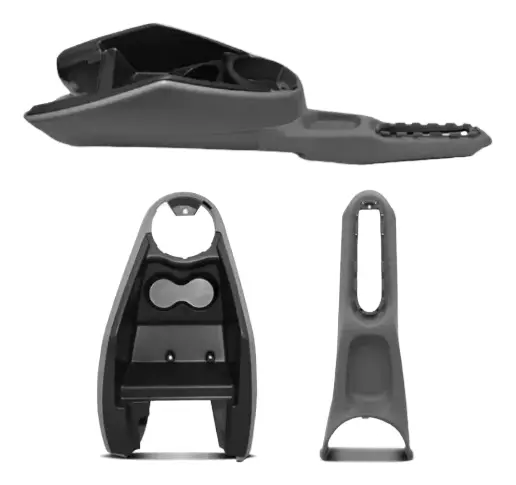 Consola original para Gol G3, color gris (tapizado tipo franela), con extensión