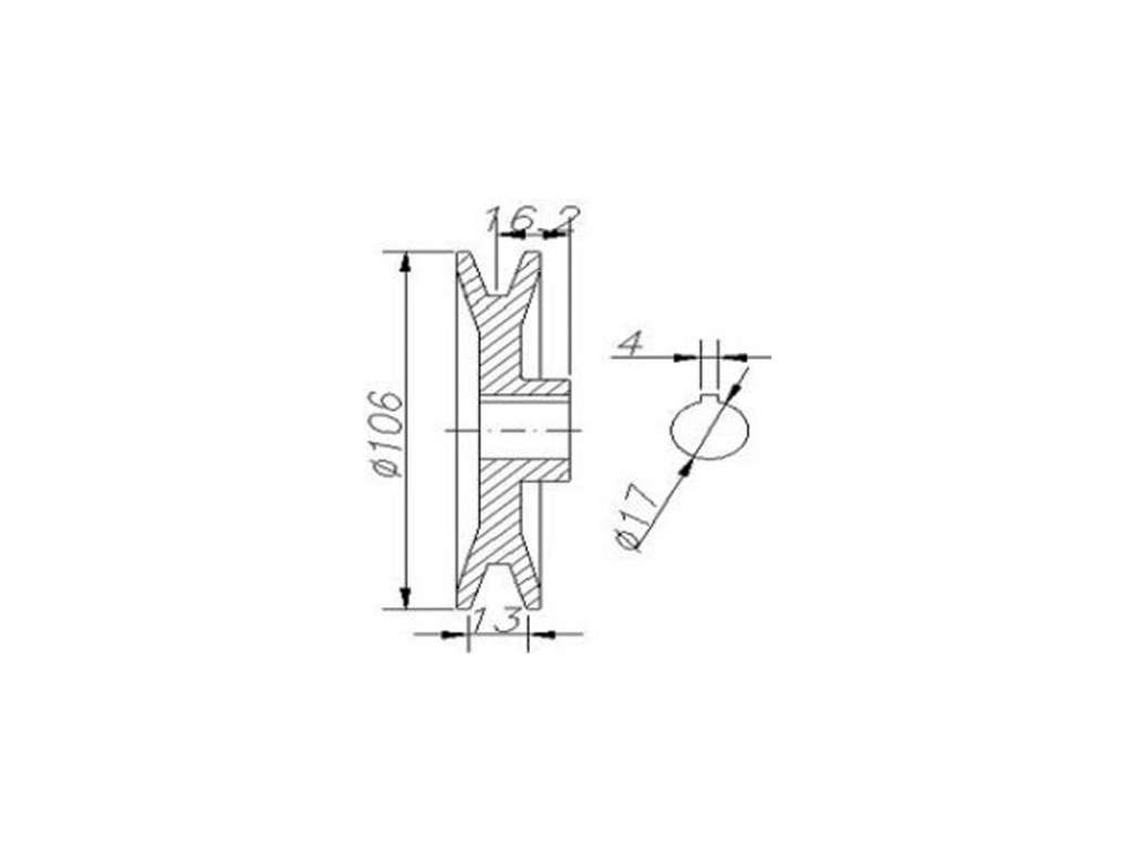 POLEA ALTERNADOR MASSEY FERGUSON BOSCH 17M