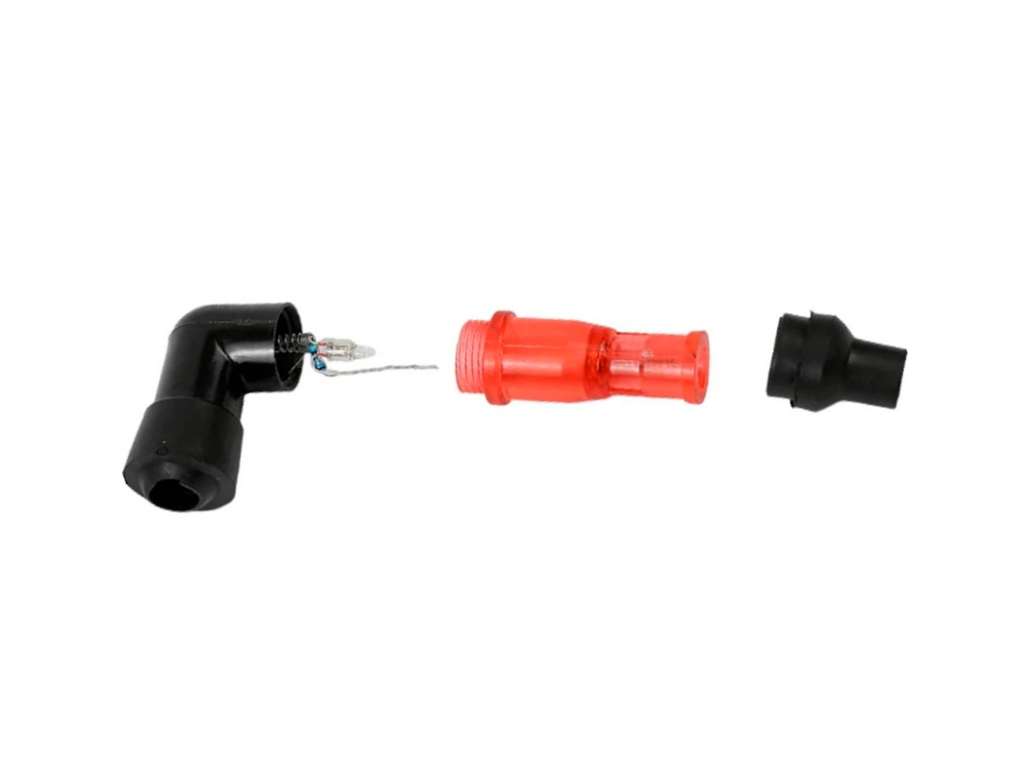 CAPUCHON BUJIA UNIV. DE MOTO CODO RACING LED ROJO
