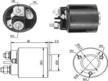 SOLENOIDE VALEO PE 205/306/309/405 12V