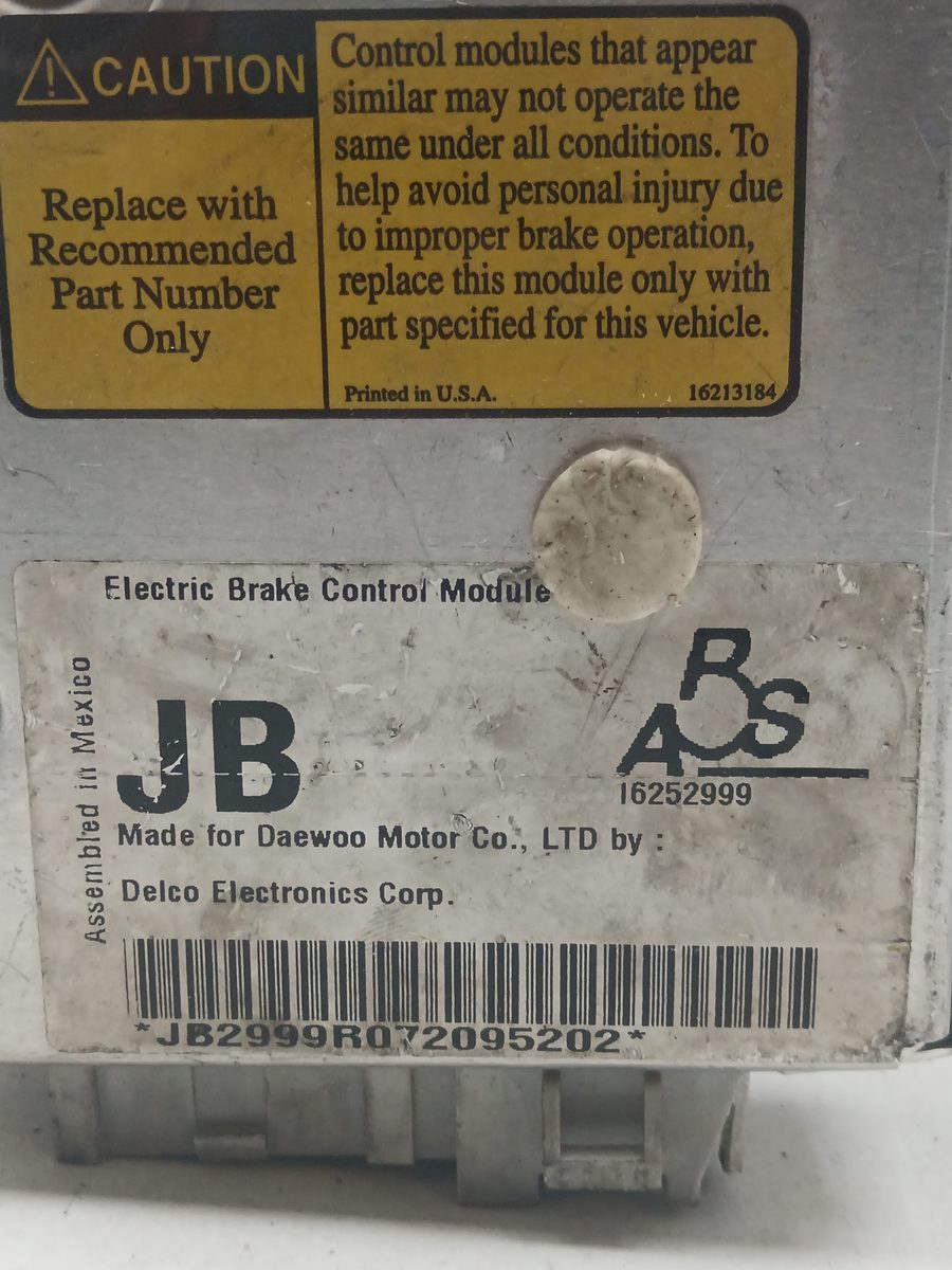 Centralita Abs Daewoo Nubira Berlina 1997-2004 SE (1999->) 1.6L 76kW JB2999R072095202