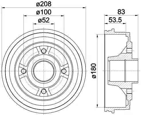 CAMPANA FRENO (180mm) TRA RENAULT CLIO-R19-TWINGO