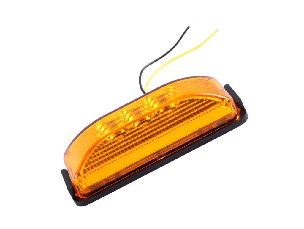 FARO LATERAL UNIV. RECT. LED AMBAR 12/24V. C/U