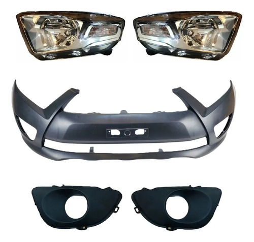 Kit Paragolpe Delantero Con Semiopticas Rejillas Faw N7
