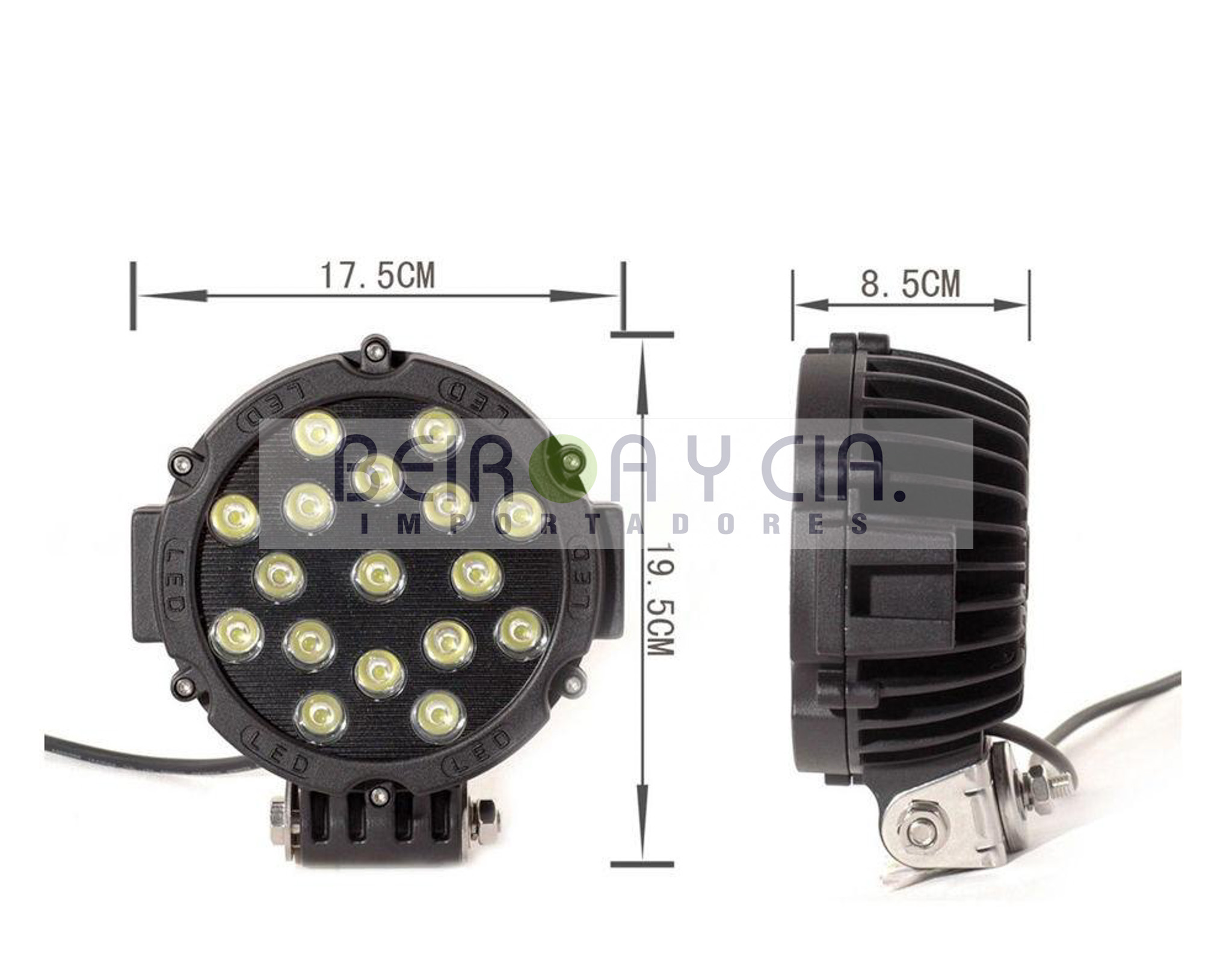 FARO XE LED 63 WATT REDONDO 21 LED DIAM 56MM