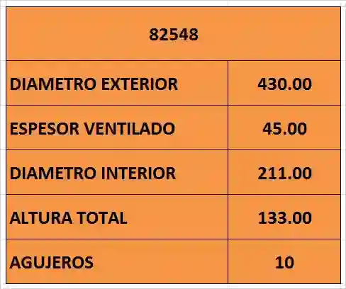 DISCO FRENO 430mm 10 AGUJEROS DEL/TRA MERCEDES