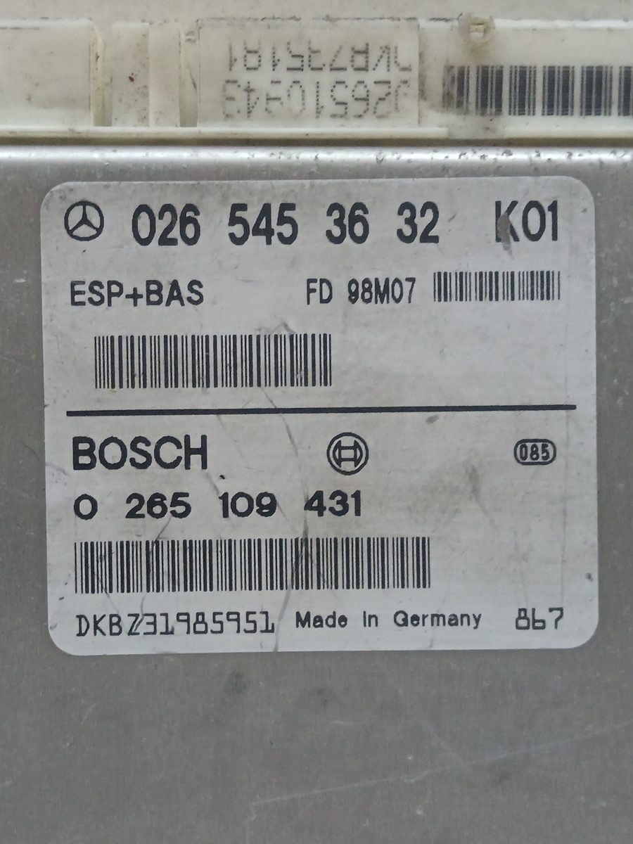 Centralita Esp Mercedes-Benz Clase A (W168) 1997-2004 0265453632