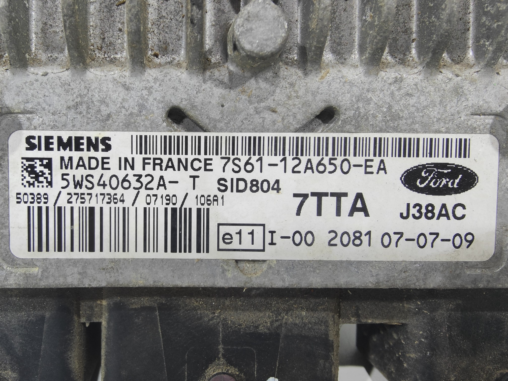 ECU de motor Ford Fiesta TdCi 1.4 2007, Ref: 10984-K3B12
