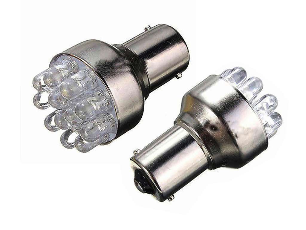 LAMPARA LED 12V. 21W BA15S AZUL JGO