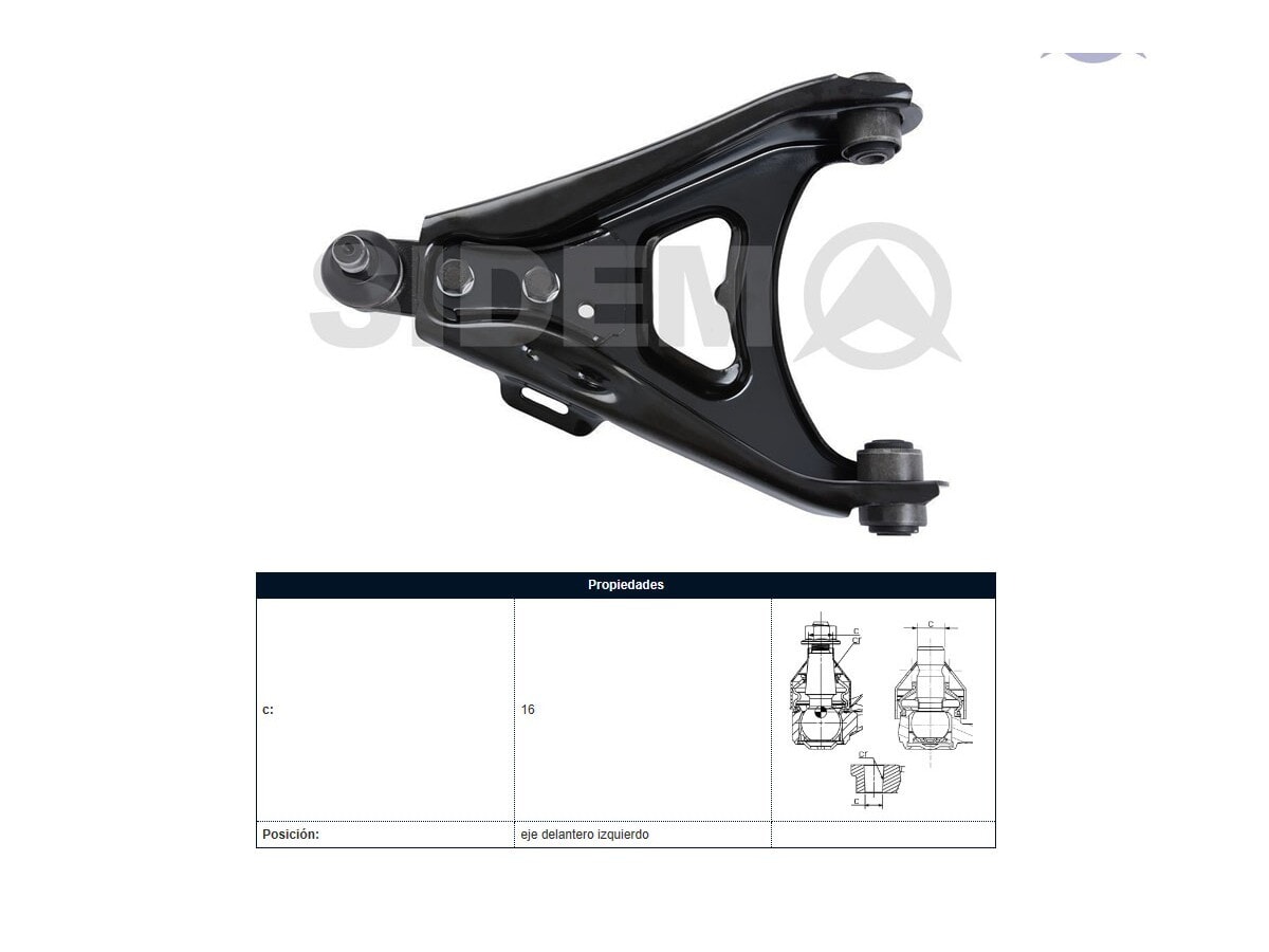 Parilla De Suspension Delantera Renault Express 96-25 Izq