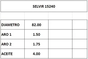 AROS  82.0mm GM CHEVETTE 1600 83  STD CTI