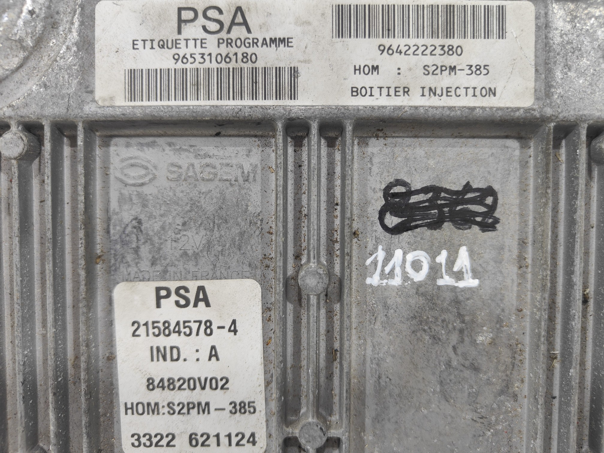 ECU de motor Peugeot Citroen 1.4 8V KFV TU3JP 73CV , Ref: 11011-K3C12