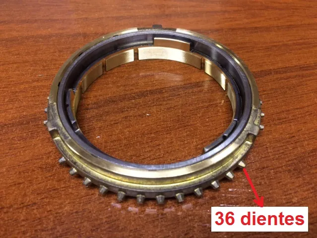 Anillo sincronizado de primera y segunda velocidad
