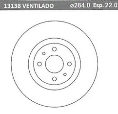 DISCO FRENO (284mm) DEL FIAT STRADA 10