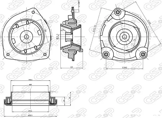 TORRE AMORT DEL DER NISSAN SENTRA B16 08 GSP C/RUL