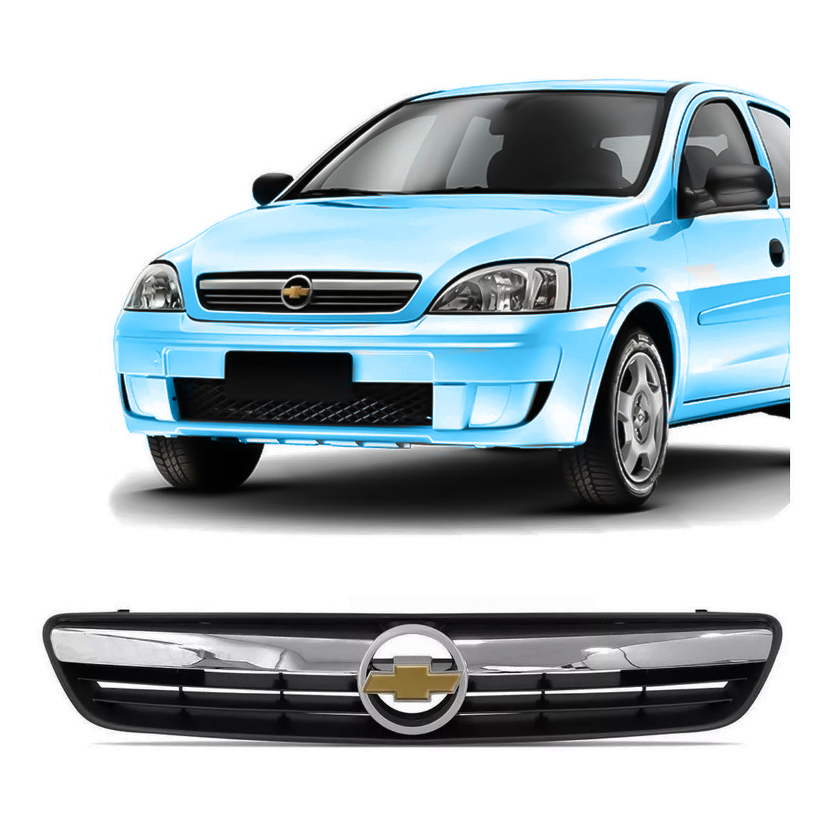 Careta Chevrolet Corsa Fase 2 2002 2010 Con Moldura Cromada
