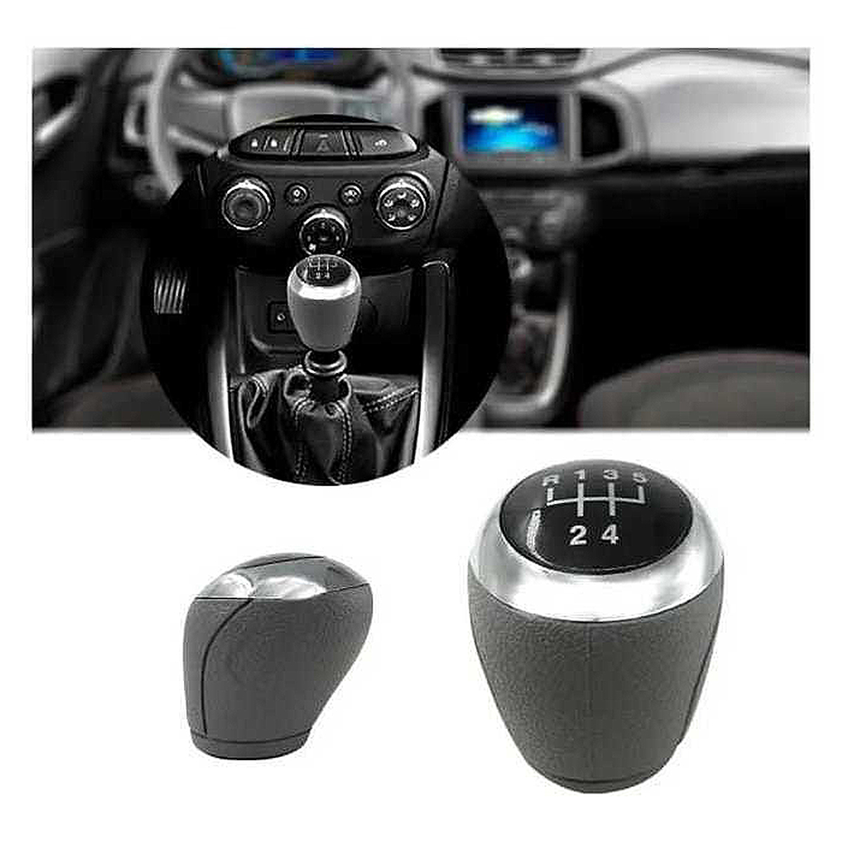 Pomo Perilla de Palanca Chevrolet Onix Prisma Sonic Cobalt Gris 5 ta
