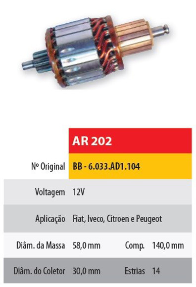 INDUCIDO 12V FIAT/IVECO/CITROEN/PEUGEOT (140X58X14)
