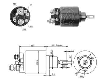 SOLENOIDE HITACHI IS 12V