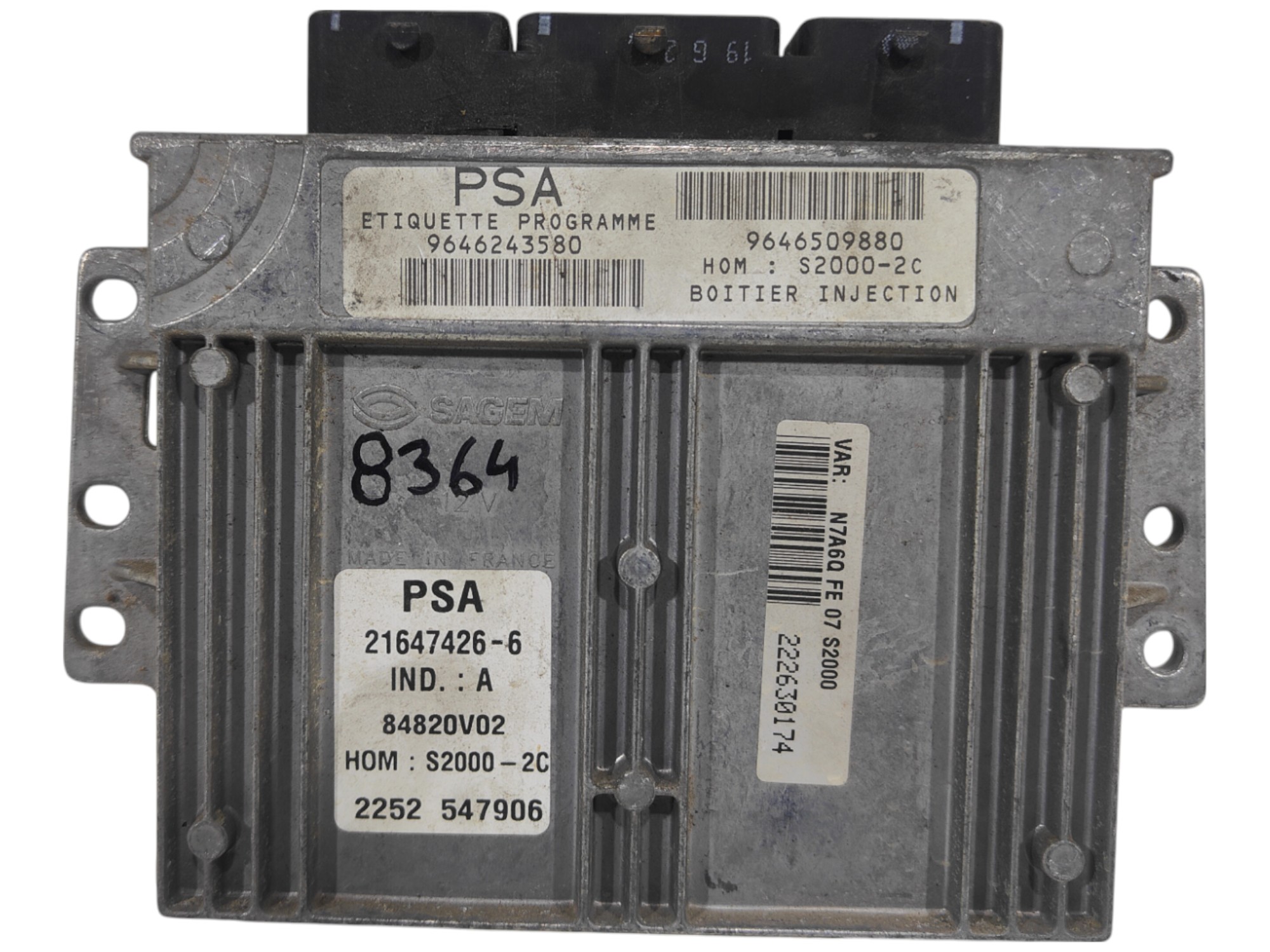 ECU de motor Citroen XSARA 1.4 , Ref: 8364-K3B5