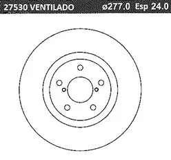 DISCO FRENO (276mm) DEL SUBARU FORESTER 98
