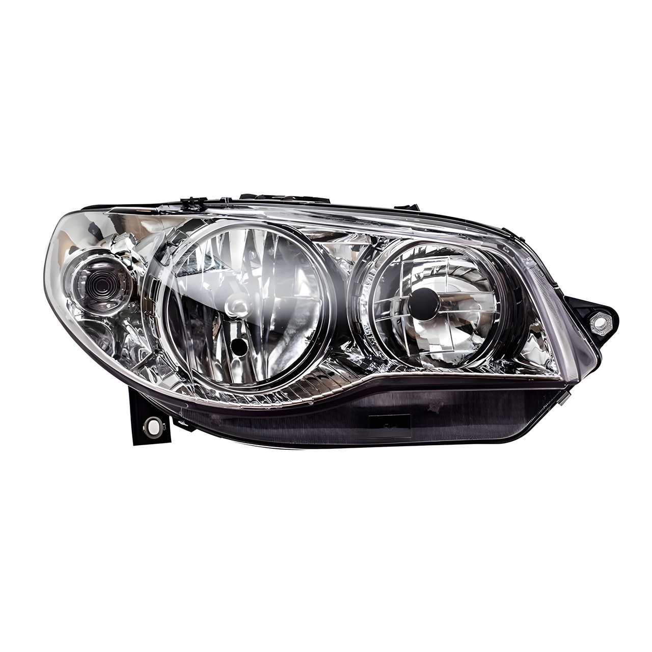 SEMIOPTICA DER. FONDO CROMADO ARO CROMADO M/MANUAL (H7/H7) -TYC-