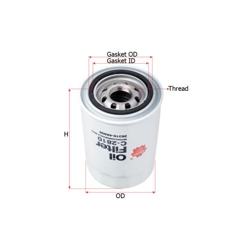 FILTRO ACEITE HYUNDAI H1 2.5D SAKURA 263104A000-263104A010