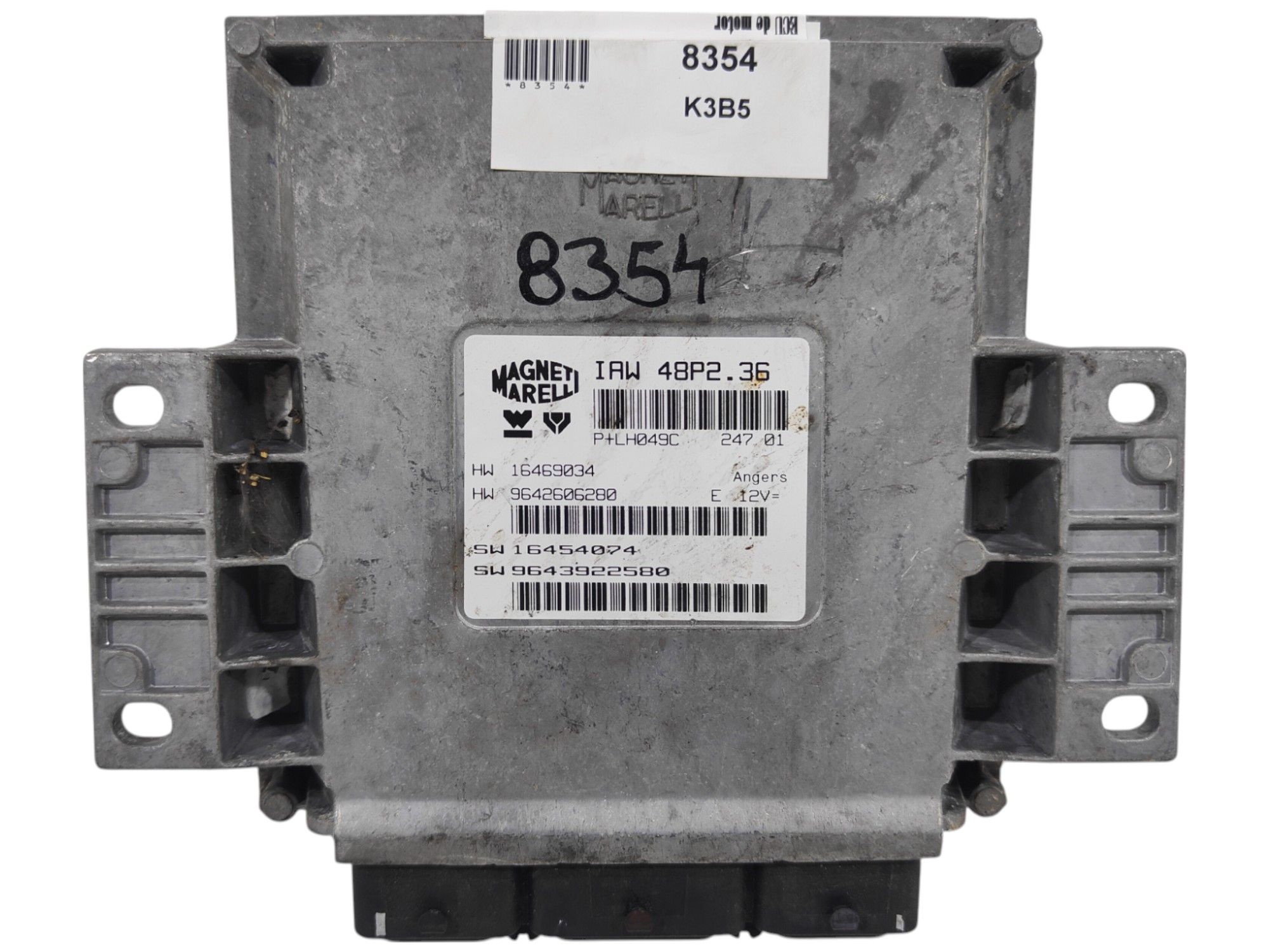 ECU de motor Peugeot 307 2.0 PH1 , Ref: 8354-K3B5