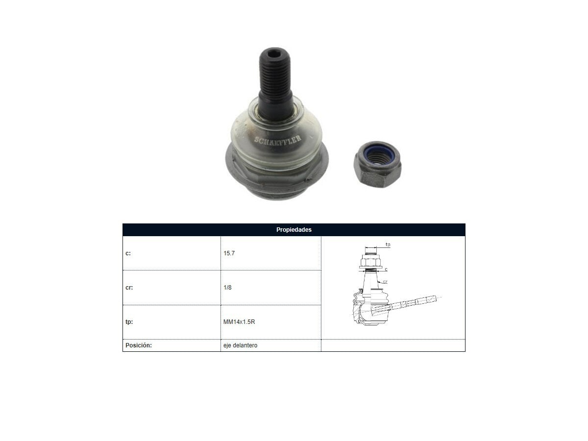 Rotula Del Citroen C4/Berlingo Peug 5008/3008/308/308 Sw/307/Partner 00-25 Der/Izq