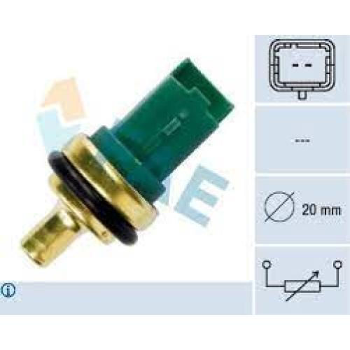 BULBO TEMP. AGUA PEUGEOT CITROEN (1338C)1 206 307 406 CELYSEE C4 HDI 1.4 2.0HDI TD VERDE 2 PATAS