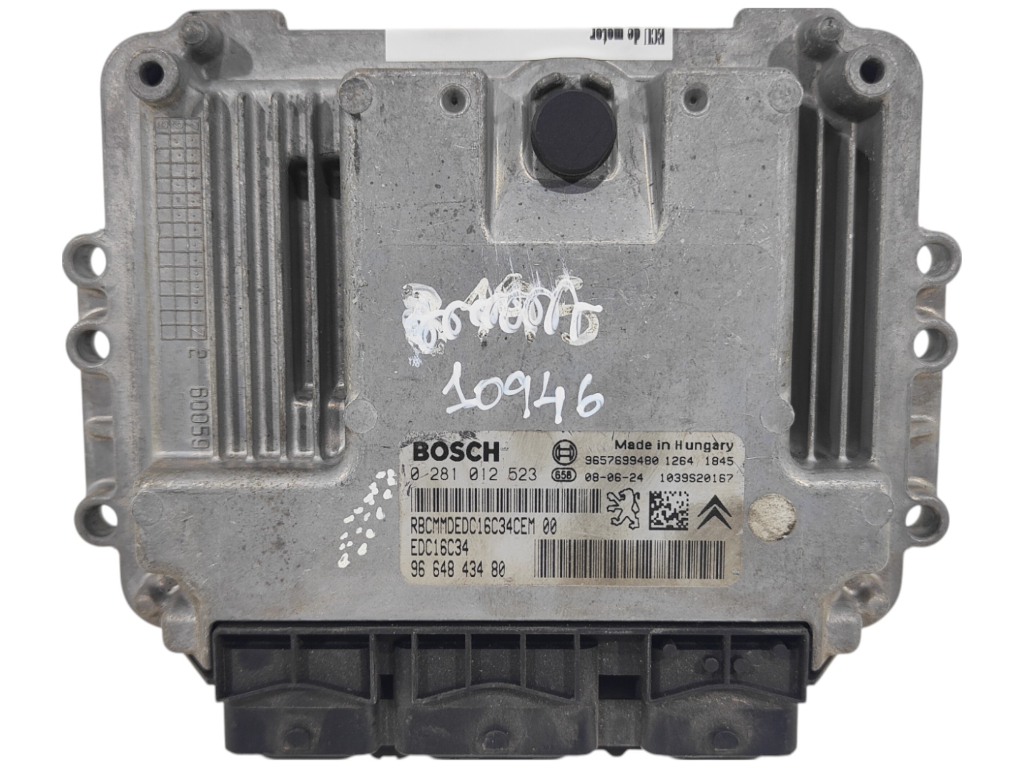 ECU de motor Peugeot 207 1.4 HD 68HP 2008, Ref: 10946-K3B8