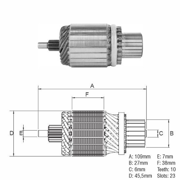 INDUCIDO 12V CHEVROLET ASTRA/CORSA/VECTRA (109,5X45,5X10X27)