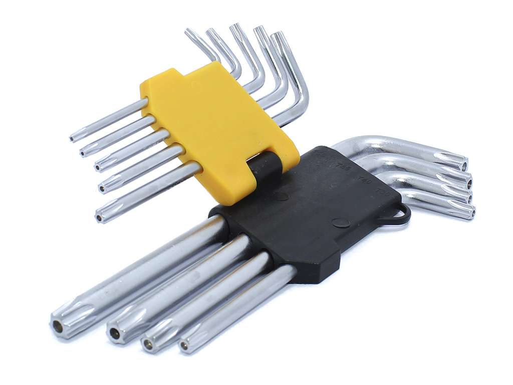 LLAVE TORX KIT LARGO 9 PIEZAS C/GUIA