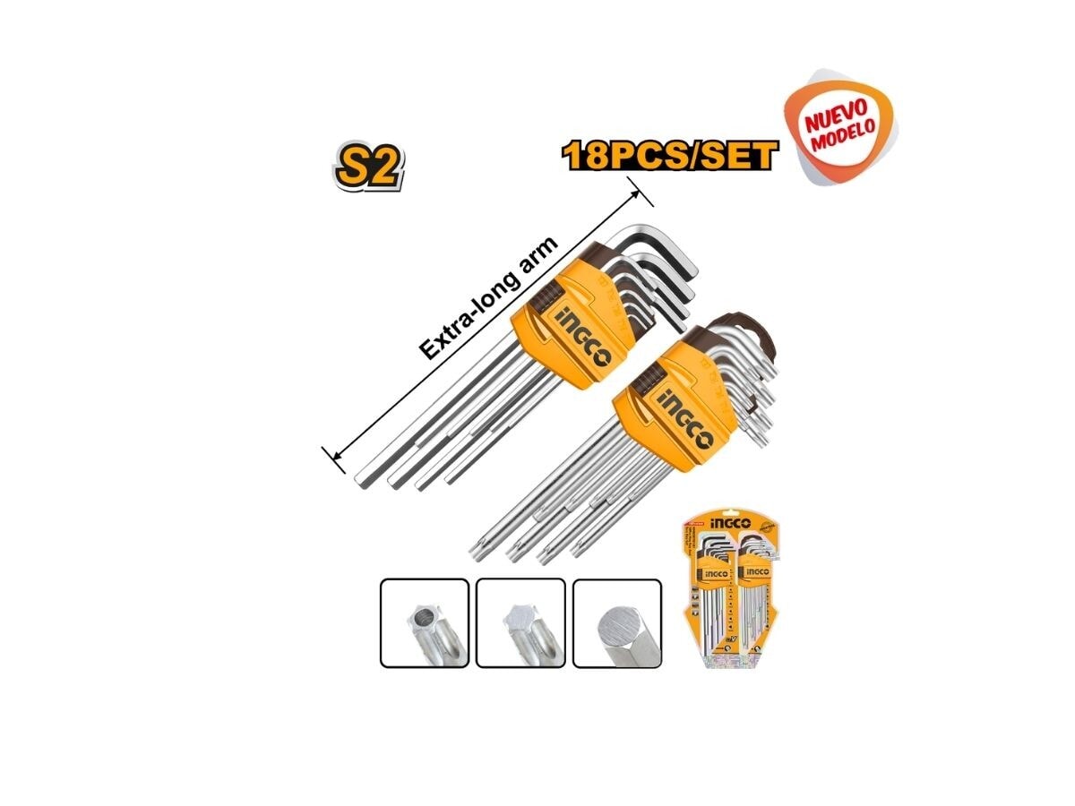 Juego de llaves Allen y Torx