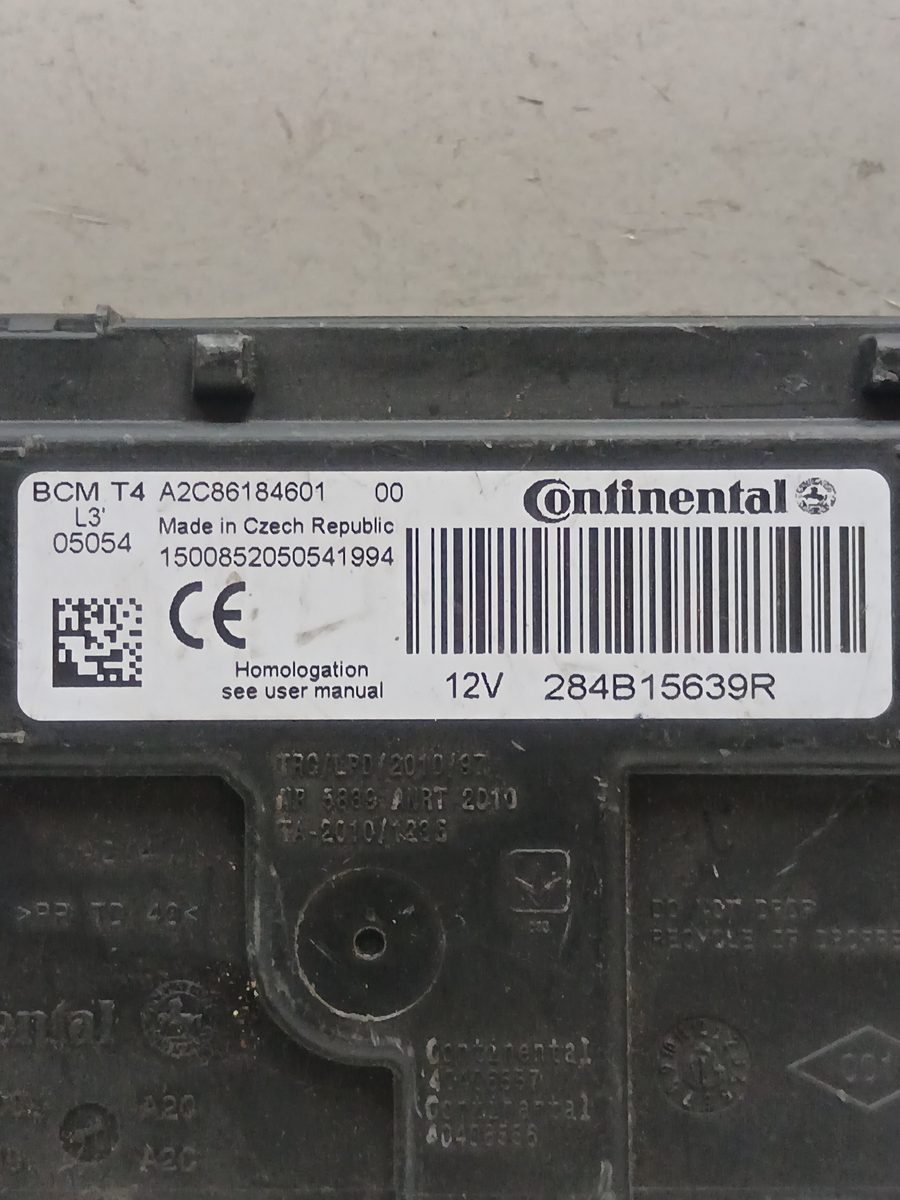 Modulo Bcm Renault Clio IV desde 2012 Authentique 1.5L 55kW 284B15639R