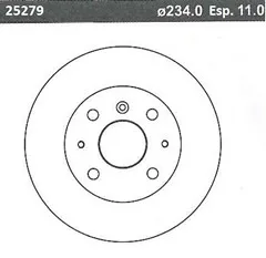 DISCO FRENO (234mm) DEL DAIHATSU G100-102 BREME