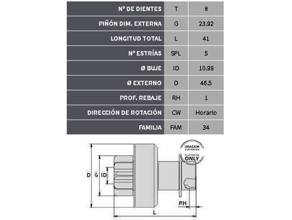 BENDIX VALEO GM CORSA/CELTA/MEGANE 8/5