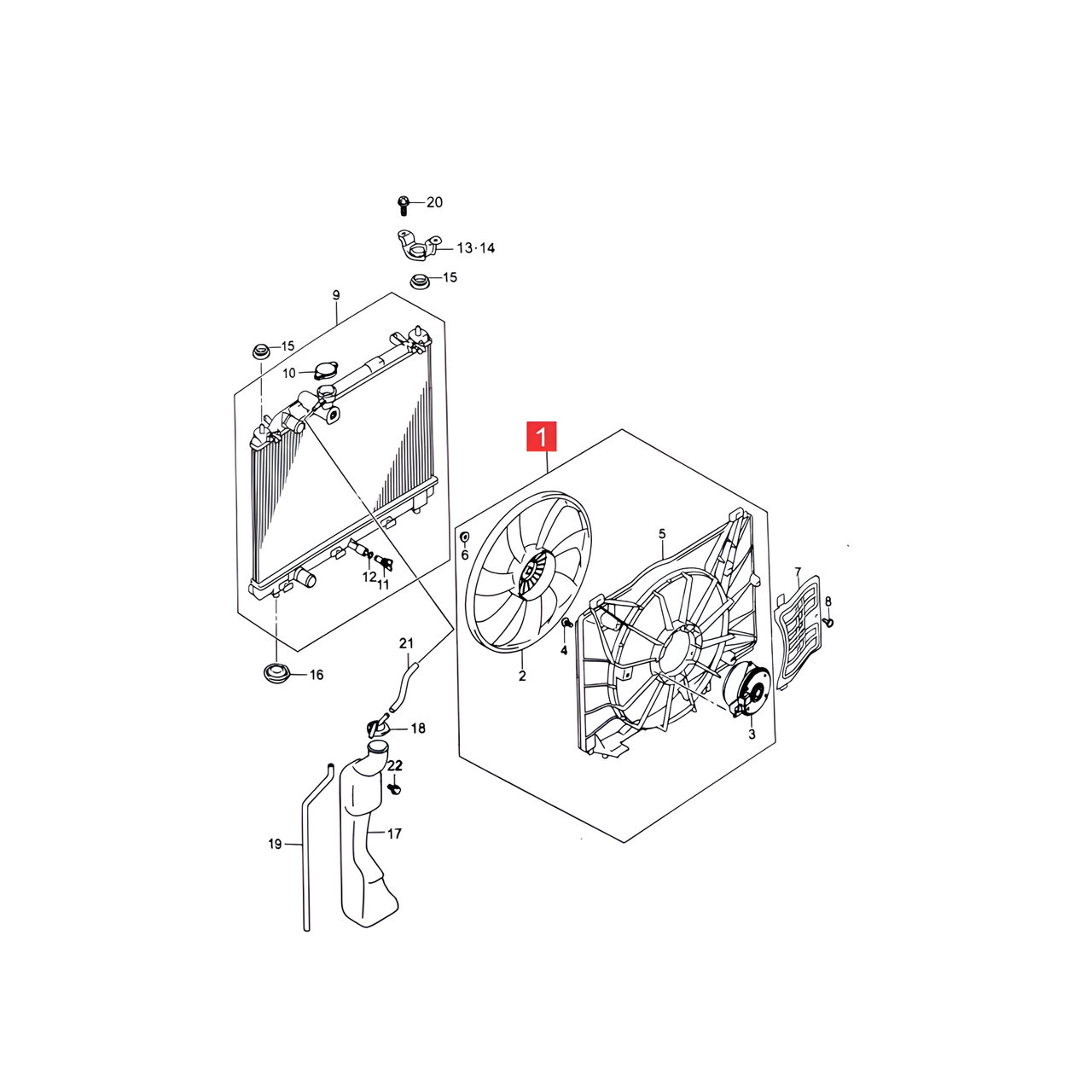 ELECTROVENTILADOR C/SOPORTE -ORIGINAL