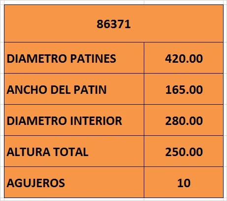 CAMPANA FRENO 420mm 10 AGUJEROS TRA FOTON