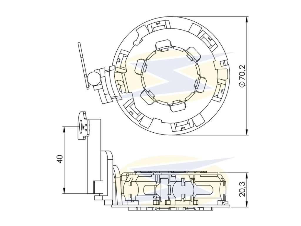 PORTACARBON ARRANQUE BOSCH FI MOBI/ARGO/UNO FIREFLY