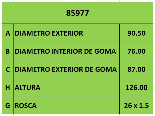 FILTRO ACEITE 26 x 1.5 ISUZU-JAC (WP920/80)