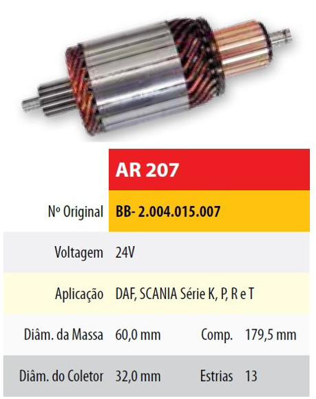 INDUCIDO DE ARRANQUE SCANIA SERIE PGR
